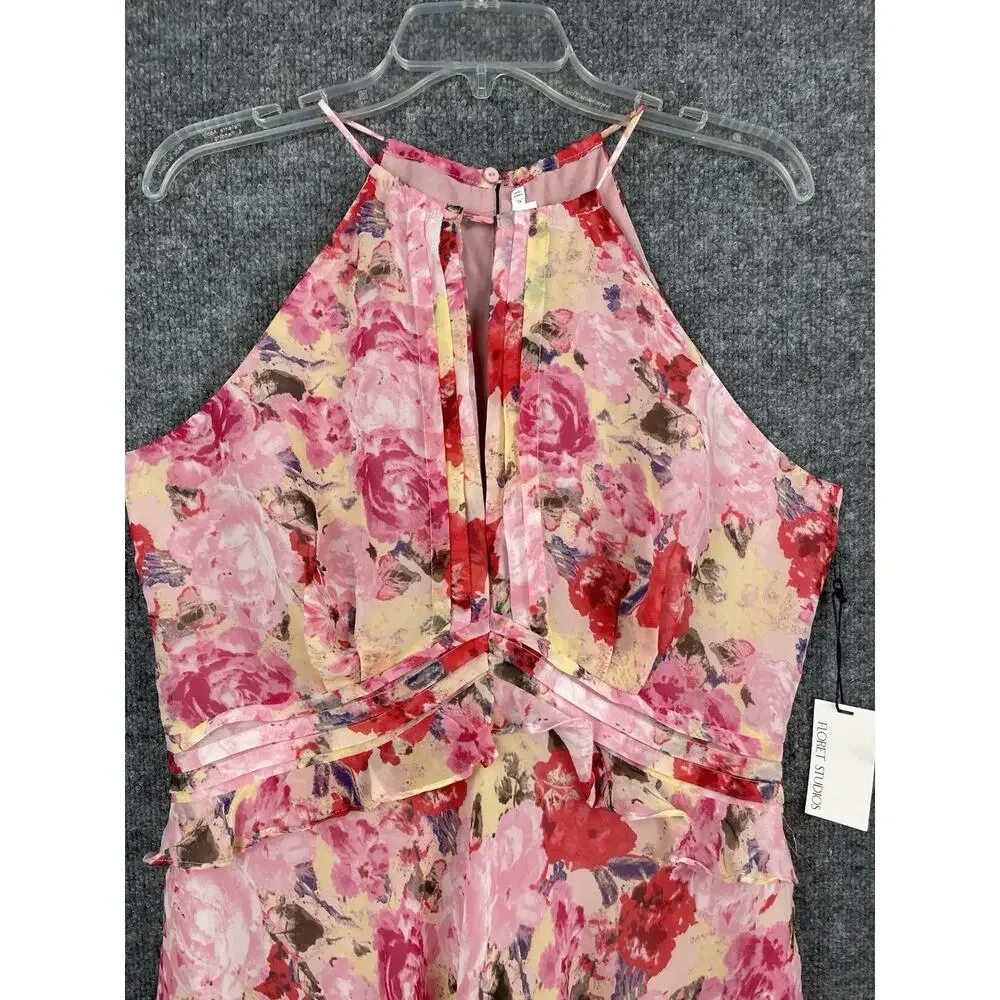 NWT Floret‎ Studios Floral Ruffle Waist dress, size, XL. Spring Summer Gorgeous